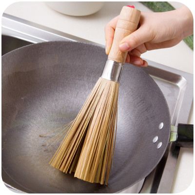天然竹锅刷 刷锅神器 长柄清洁刷 洗碗刷 家用厨房用刷 炊帚 筅帚
